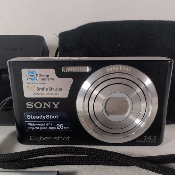 Sony Cybershot DSC-W610 Black WORKING TESTED Charging Adapter Battery 14.1MP 4X - Picture 2 of 16